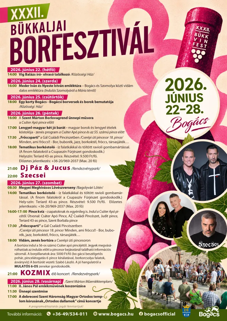 XXXII. Bükkaljai Borfesztivál